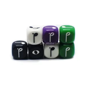 Colored dice to Custom Music symbol by 16mm 6 sided dice for Children teaching