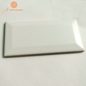 Azulejos de Cerámica para Cocina y Baño, Azulejos de Metro con Borde Biselado, Azulejos de Espejo para Interiores, 10x20cm, A-diffusion - Product Image 1