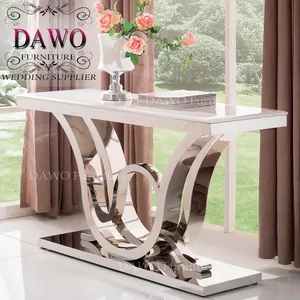 Mirror/MDF Top event stainless steel hotel square cake table