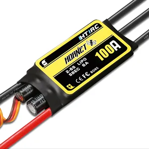 Hornet series 100a 2-6s brushless esc, com scabo 5v/6a para avião rc