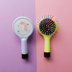 Cepillo de pelo para bebé, masajeador de cabeza de arco iris, peine para niños, cepillo de pelo para niñas, cepillo Antiestático de baño, peine de princesa - Product Image 4