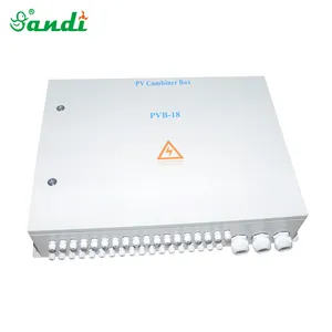 Caja combinadora pv de 25 cuerdas con caja de metal IP65 y protección de iluminación para sistema de energía de panel solar