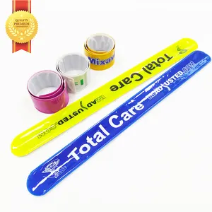 RSB01B Gold Supplier Wholesale Custom Bicycle Slap Bracelet Ruler,Reflective Slap Bracelet,Snap Bracelet