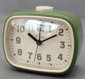 นาฬิกาควอตซ์แอนะล็อกตั้งโต๊ะแบบแอนะล็อก,ทำงานด้วยแบตเตอรี่สไตล์วินเทจเรโทรระบบไฟกลางคืน