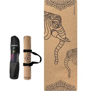 Nicegood Custom ized Private Label Natur kautschuk Cork Yoga Mat