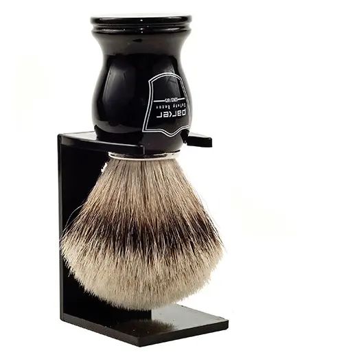 Escova de barbear e barba para homens, caixa de pincel para barbear com cerdas mais finas, com abs, logo aceito, 20mm, 1000 peças, abs + cerda 110*35mm