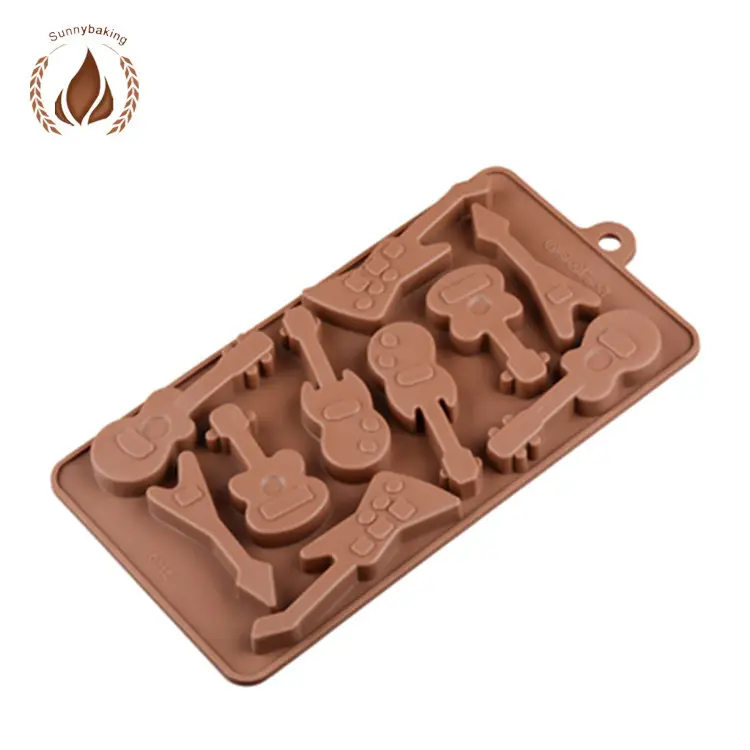 Amazon Hot 10 guitar modeling silicone chocolate mold for chocolate making