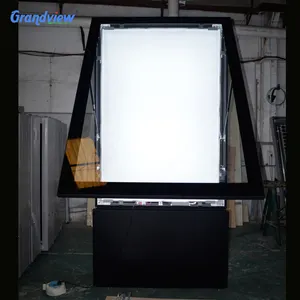 กว่างโจวโรงงานสองด้านนำโปสเตอร์ Backlit โฆษณากลางแจ้งหมุนป้าย