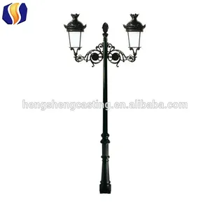 Algiers Cast Iron Tapered Outdoor light Pole, Street Lamp post