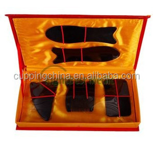 di alta qualità 5 pezzi nero corno di bufalo gua sha bordo raschiare terapia medicina tradizionale cinese massaggiatore regalo strumento di massaggio - Product Image 5