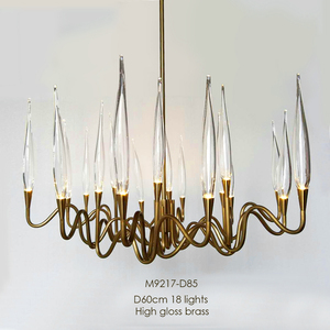 <span class=keywords><strong>Lustre</strong></span> en cristal de verre avec bougie LED G4 moderne en forme de branche de <span class=keywords><strong>tulipe</strong></span>, art luxueux en or ou en nickel pour le salon - Product Image 4