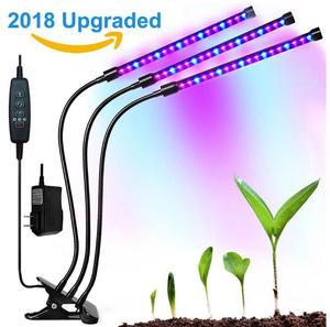 Lampada LED per Coltivazione a 3 Teste con Timer e Modalità Dimmerabili - Vendita all'Ingrosso |   Lampada a Clip a Spettro Completo per Piante da Interno - Product Image 2