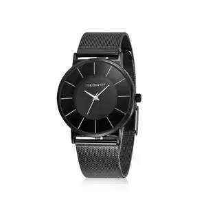 Часы Rebirth RE054 женские из нержавеющей стали, брендовые Роскошные наручные часы черного и белого цвета