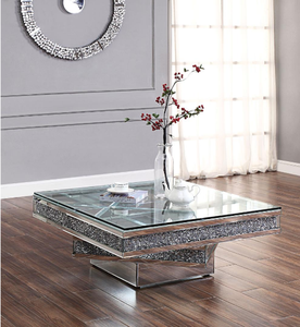 Unique <strong>Square</strong> Crushed Diamonds Coffee <strong>Table</strong> <strong>Side</strong> <strong>Table</strong> - Product Image 2