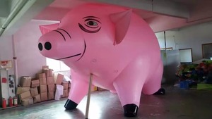 Tự Bơm Bóng Bay Bong Bóng Santa Pool Nổi Đầu Bếp Bóng Cơ Khí Quảng Cáo Hàng Hóa Khổng Lồ Inflatable Pig - Product Image 6