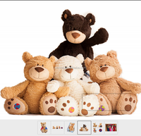 Oso de peluche suave Cuddly Buddy para niños y niñas, juguete de peluche, Bola de peluche, oso de peluche, pelota de peluche