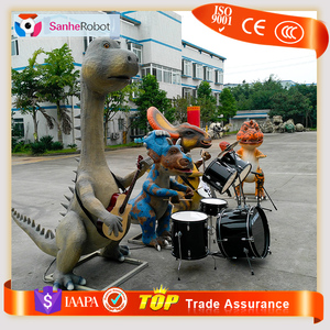 Fun nouveau équipement de terrain de jeu <span class=keywords><strong>robot</strong></span> de <span class=keywords><strong>bande</strong></span> <span class=keywords><strong>dessinée</strong></span> animale musique animatron <span class=keywords><strong>bande</strong></span> de dinosaures - Product Image 4