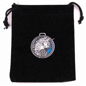 P352 Elegante <span class=keywords><strong>Ciondolo</strong></span> Vintage a Forma di <span class=keywords><strong>Unicorno</strong></span> in Argento Placcato, <span class=keywords><strong>Unicorno</strong></span> Celtico Medievale con Stelle - Product Image 5