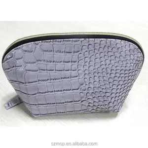 Factory Croco PU leather makeup bag ,beauty clutch, carrying cosmetic bag