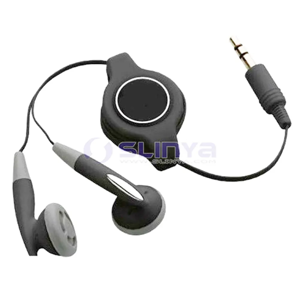 Retrattile 3.5mm Cuffia Auricolare con Adesivo Personalizzato Logo