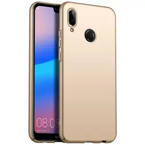 Kaymaz mat kaplama ince sert PC arka kapak kılıf için Huawei P20 Lite