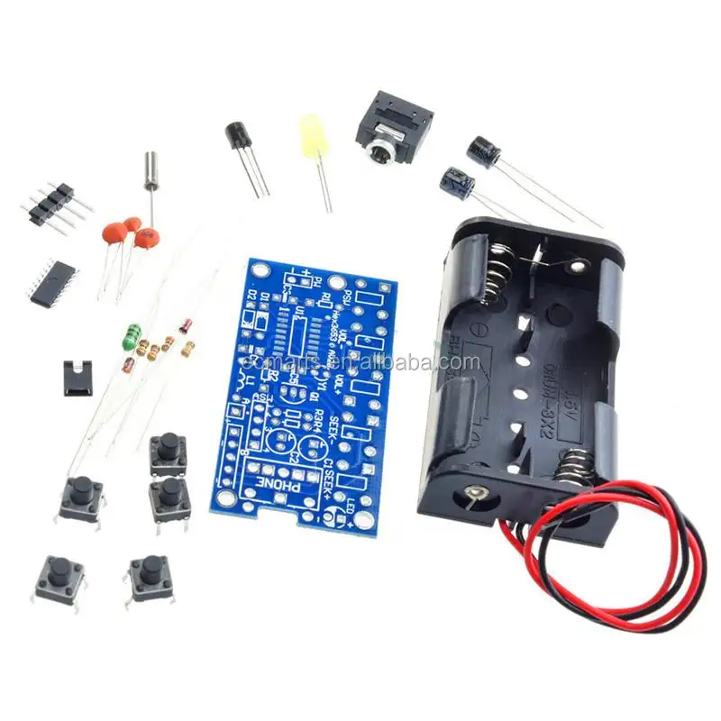 Kit Elektronik FM Stereo Nirkabel, Modul Penerima Radio FM PCB DIY, 76MHz-108MHz DC 1.8V-3.6V