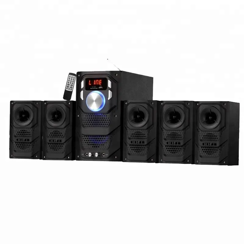 Subwoofer high power multimedia speaker 5.1 technics home theater music system with remote control