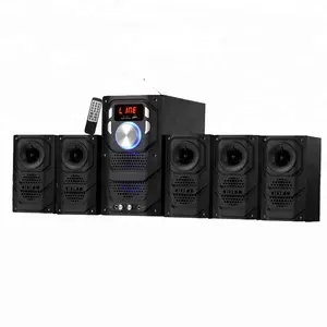 Alto-falante multimídia, subwoofer, alta potência, 5.1 técnico, home theater, sistema de música com controle remoto