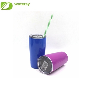 <span class=keywords><strong>Amazon</strong></span> Venta caliente 12 oz Acero inoxidable doble pared taza de viaje con tapa y paja. beber vaso taza de titular para niños - Product Image 3