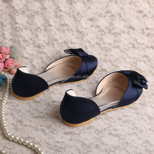 Wedopus Navy Raso Appartamenti Formali per la Cerimonia Nuziale - Product Image 3