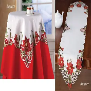 China supplier luxury table cloth set ,polyester christmas table cloth