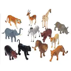 little plastic hard wild animals toys