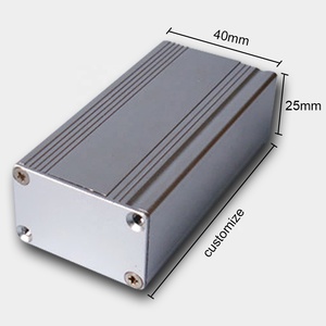 Casing wadah kotak ekstrusi <span class=keywords><strong>aluminium</strong></span> Anodized, untuk proyek elektronik, penguat unit catu daya 25*40mm - Product Image 1