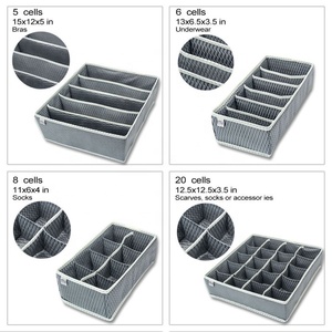 Nhiều lớp thực tế vải lưu trữ Hộp vải tổ chức ngăn kéo cho tủ quần áo tải công suất 10kg cho túi lưu trữ - Product Image 2