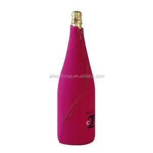 الشمبانيا حافظة مبردة مع سستة مخصص النيوبرين مبرد نبيذ زجاجة حامل