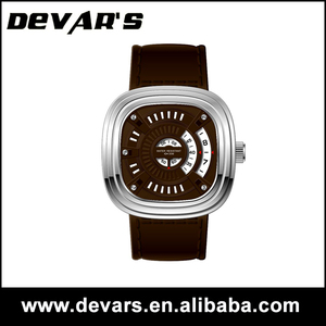 2015 hot vente japon miyota movt véritable bracelet en cuir carré 3 atm étanche mens <span class=keywords><strong>montre</strong></span> - Product Image 5