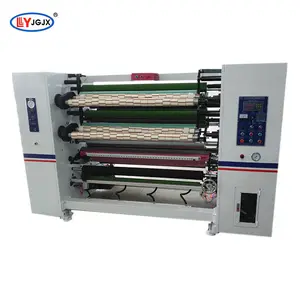 LY 216 elástico película cortadora/rollo de papel cortadora rebobinadora máquina/auto-adhesivo de la cinta de la máquina de corte longitudinal