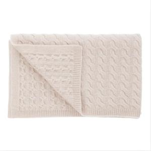 Couverture pour bébé en cachemire pur de Mongolie à fibres longues, tricotée en grosse maille torsadée 7GG - Product Image 3