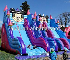 Inflatable double's slideshow, rent from inflatable water slide inflatable mickey - Product Image 1