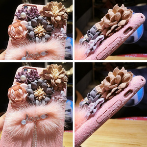 Fashional DIY furry fiori PC cassa del telefono mobile per <span class=keywords><strong>iphone</strong></span> <span class=keywords><strong>6</strong></span> più <span class=keywords><strong>6</strong></span> s <span class=keywords><strong>plus</strong></span> - Product Image 4