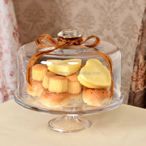 Factory Price Cone-shape Clear <strong>Glass</strong> Bell Jar with Wooden Base Hand Blown Sustainable Food Storage <strong>Cake</strong> <strong>Dome</strong> - Product Image 3