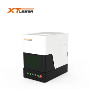 XT LASER laser 20W 30W 50W 60W Fiber CO2 laser marking machine for metal or bottles online production