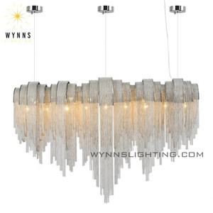 Lámpara LED Volver de Aluminio con Borla, Diseño Moderno y Contemporáneo, Cromo Metálico, para Hogar, Hotel, <span class=keywords><strong>Restaurante</strong></span> - Product Image 5