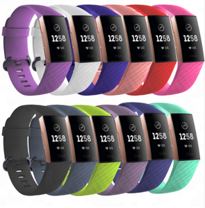 Pulsera de TPU con patrón de diamante para <span class=keywords><strong>Fitbit</strong></span> Charge 3, accesorios para reloj inteligente para hombres y mujeres con reemplazo de correa de plástico - Product Image 2