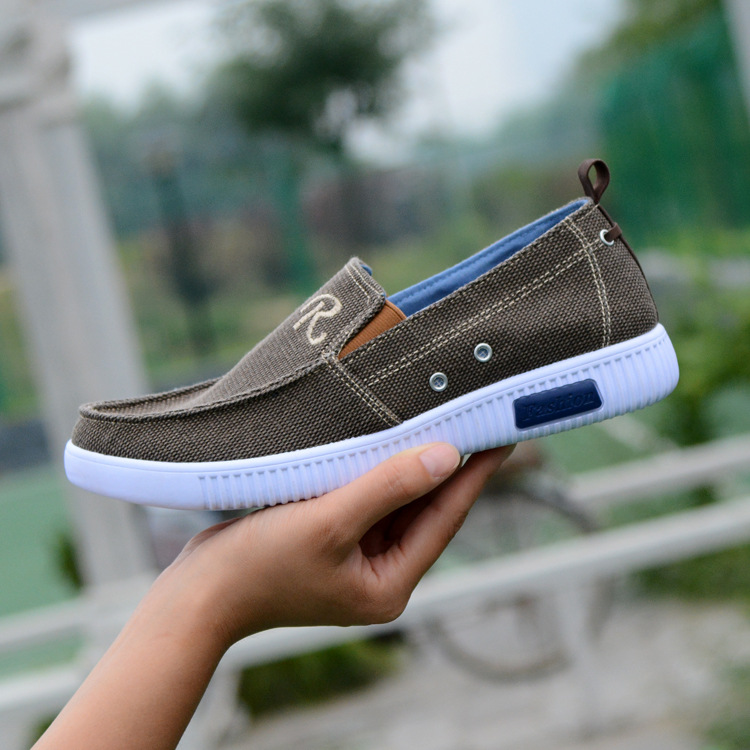 Модная повседневная обувь для прогулок с мягкой подошвой для мужчин, Спортивная Удобная холщовая обувь
