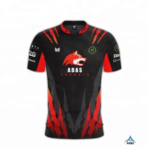 Custom Design Gaming Tshirt Fabriek Oem Fabricage, quick Dry E-Sport Jersey Voor Man Polyester Quick Dry Heren Shirts