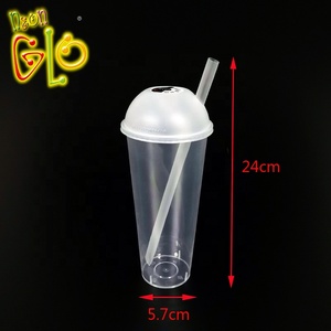Saman ile kişiselleştirilmiş plastik LED ışık pipetli bardak özel reklam fincan kupa - Product Image 6