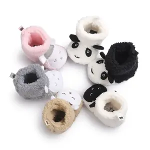 Bottes en coton pour bébés filles et garçons, chaussures en tissu doux, chaussettes décontractées, mocassins en coton, 2018