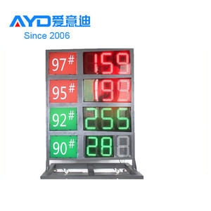 US Double Sided Outdoor 18inch Electronics Cash Regular Wireless <strong>Wifi</strong> Gas Station Price Sign <strong>LED</strong> Clock Time <strong>7</strong> <strong>Segment</strong> <strong>Display</strong> - Product Image 1