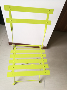 Plegable de hierro forjado <span class=keywords><strong>conjunto</strong></span> bistro <span class=keywords><strong>y</strong></span> acero francés café Bistro <span class=keywords><strong>mesa</strong></span> <span class=keywords><strong>y</strong></span> silla para uso al aire libre - Product Image 3